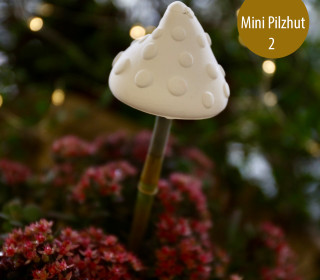 Silikon - Gießform - Pilzhüte - für Stöcker/Stäbe - Herbst - Mini Pilzhut 2 -  vielfältig nutzbar