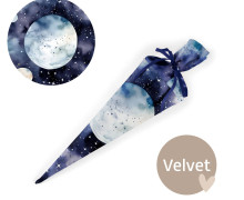 DIY-Nähset Schultüte - GESCHWISTERTÜTE - Moon Explorer - Velvet - abby and amy