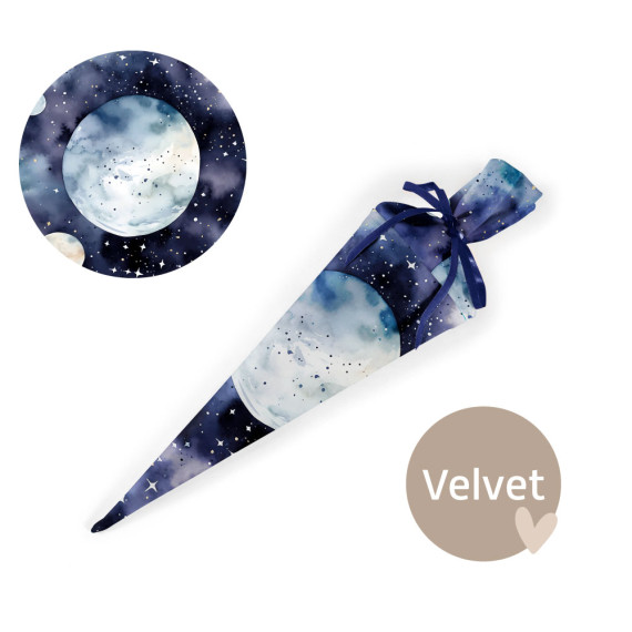 DIY-Nähset Schultüte - GESCHWISTERTÜTE - Moon Explorer - Velvet - abby and amy