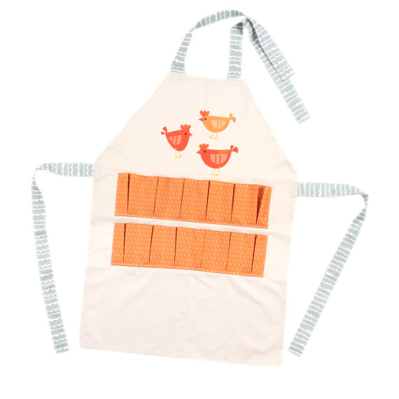 DIY-NÄHSET - Sammelschürze - Schürze - Outdoorstoff - Eggsactly - Rote Hühner - abby and amy