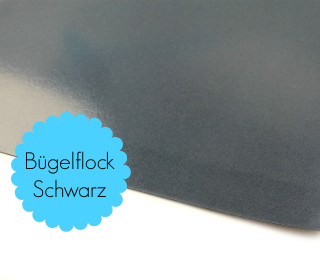 A4 Bügelflock - Bügelfolie - Schwarz (Mengeneinheit: 1piece)