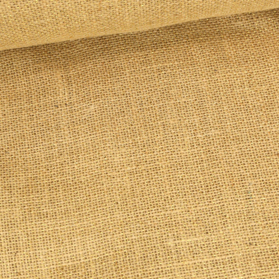 Jute - Naturfaser - Dekostoff - Weihnachten - Lurex - Natur
