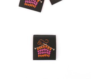 1 Label - Herzgestricktes - Schwarz - Hamburger Liebe