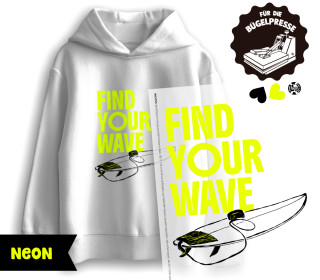 Onkel Bo's Neon Bügelbilder - DIN A4 - Find Your Wave - BIG