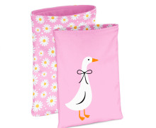 DIY-NÄHSET - Buchtasche - Rosa Gänseblümchen - Softshell - studio.mARTinchen - abby and amy