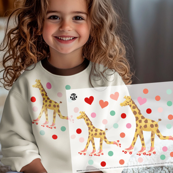Onkel Bo's Bügelbilder - DIN A4 - Summeranimals - Giraffe - Andrea Liesert