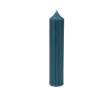 1 kurze Stabkerze - Ozeanblau - 10cm - Ø 2,2cm - Paraffin - Kerzenfarm Hahn