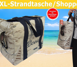 Nähanleitung Strandtasche - Tasche - Shopper