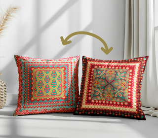 Genähtes Kissen inkl. Inlet - Paisley Dreams - Blumen - bienvenido colorido - Mein Hanseherz