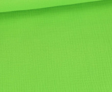 Bio Musselin Lotta - Muslin - Uni - Organic Cotton - Double Gauze -  Neongrün