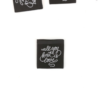 1 Label - all you knit is love - Schwarz - Hamburger Liebe