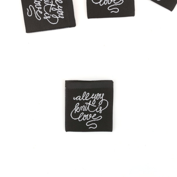 1 Label - all you knit is love - Schwarz - Hamburger Liebe
