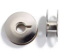 5 Nähmaschinenspulen - Stahl - 21,9mm - Umlaufgreifer - Doppelumlaufgreifer - Prym - Silber