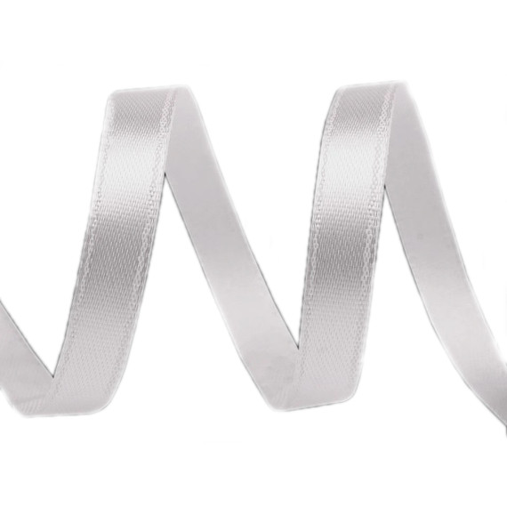 1 Rolle Satinband - 22,5m - Weiß - Schleifenband - Zierband - 6mm - Uni