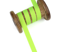 1m Ripsband - Schleifenband - Zierband - 10mm - Uni - Neongrün
