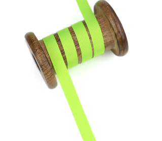 1m Ripsband - Schleifenband - Zierband - 10mm - Uni - Neongrün