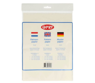 1 Packung Schnittmusterpapier - 3m² - OPRY - Transparent