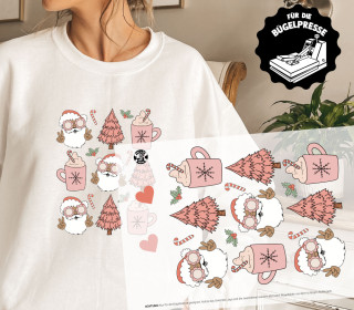 Onkel Bo's Bügelbilder - DIN A4 - Santa's Hot Chocolate - BIG - Weihnachten