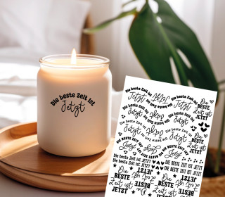 Rub-On Sticker - Die beste Zeit ist JETZT - Tante Henni Rub-Ons - vielfältig nutzbar