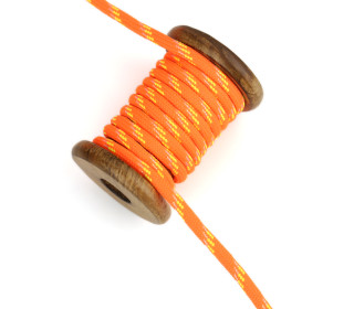 1m Kordel - Glitzer - Weich - 7mm - Neonorange