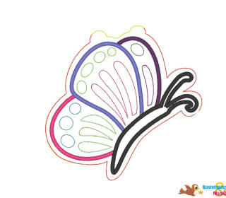 ITH Stickdatei - Laterne Schmetterling 20x30