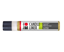 1 Kerzenmalstift - Candle-Liner - Glitter-Effekt - 25ml - Marabu - Gold (Col. 584)