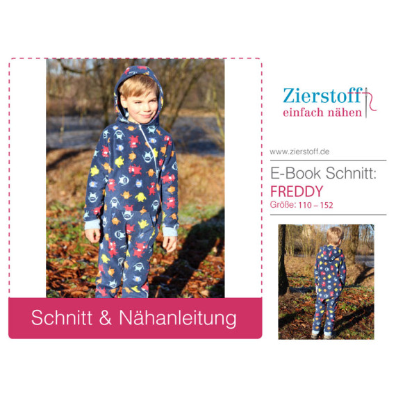 E-Book – Anzug, Onesie, Onepiece, Overall “FREDDY”, Gr. 110 – 152