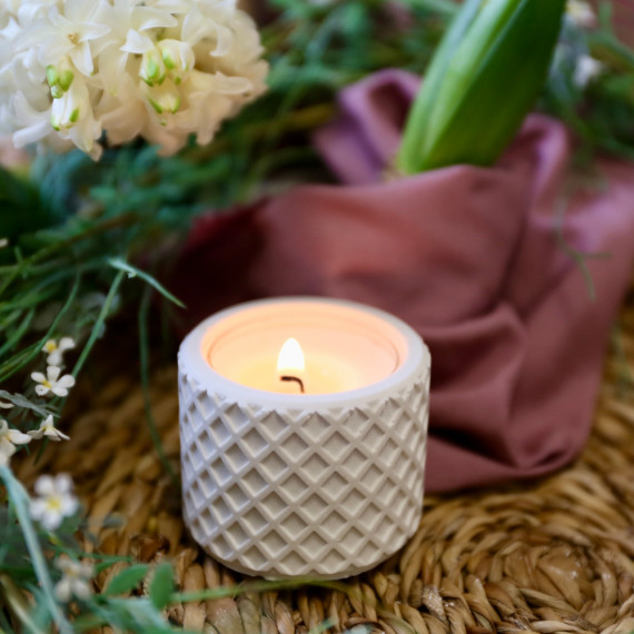 Silikon - Gießform - Mini Kerzenhalter - für Teelichter - Waffeloptik - vielfältig nutzbar