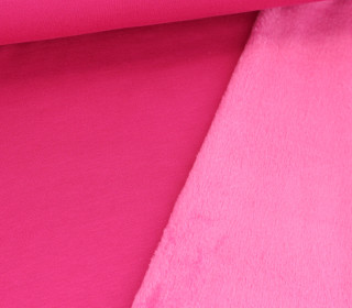 Alpenfleece - Kuschelstoff - Viskose Mischgewebe - 340g - Uni - Fuchsia