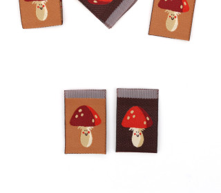 1 Label - Fliegenpilz - Camelbraun/Dunkelbraun - jojulein design