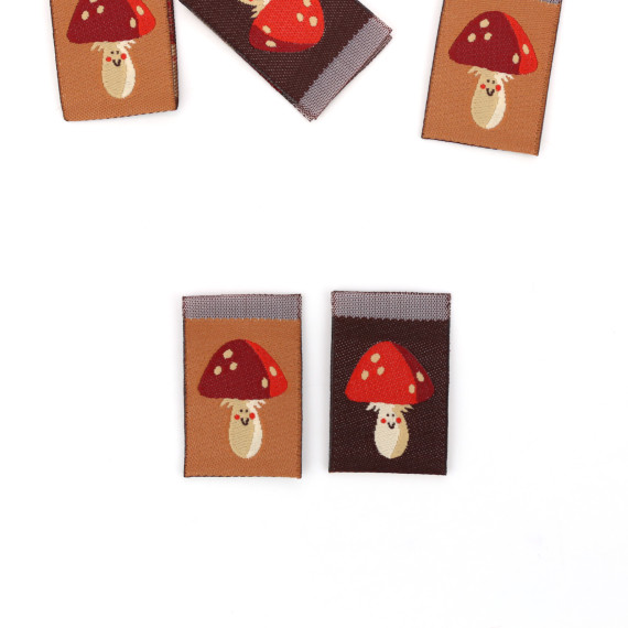 1 Label - Fliegenpilz - Camelbraun/Dunkelbraun - jojulein design