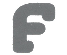 Applikation - Zum Aufbügeln - Reflex Buchstaben - F
