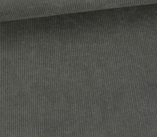 Cord - Breitcord - Washed-Look - Leicht Elastisch - Uni - Grau