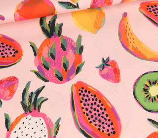 Outdoorstoff - Summer Fruits - Mix - Beigerosa - abby and amy