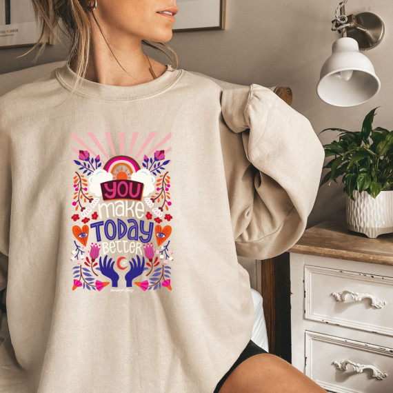 Onkel Bo's Bügelbilder - DIN A4 - You Make Today Better - Hamburger Liebe