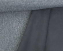 Softshell - Fleece - Uni - Melange - Grau