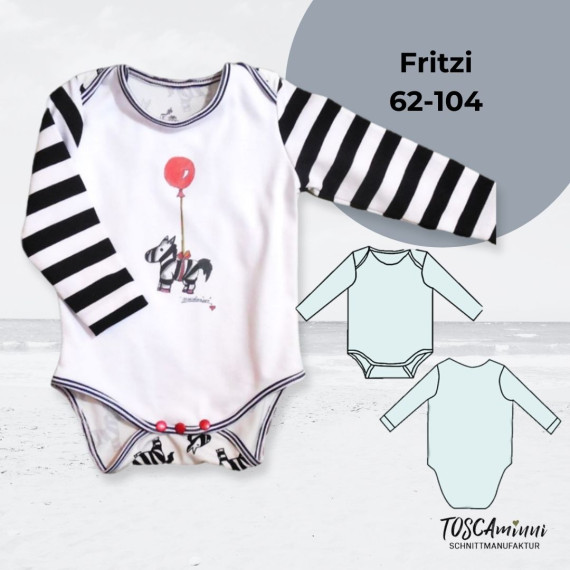 pdf-Schnittmuster Baby Body Fritzi | Nähanleitung + Beamer-Datei
