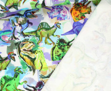 Leichter Kuschelsweat - Dinosaurier - Offwhite