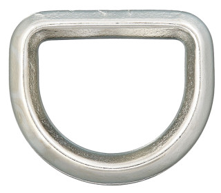 1 D-Ring - 25mm - Taschenring - Metall - Kantig - Silber