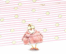 Sommersweat - Spa Chick Dörte - Paneel - Weiß - Bio Qualität - Katharina Bocklage Illustration - abby and me