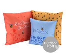 Kissenstoff - DIY - Kissen-Set - Bee Happy Bee Kind - made.by.colu - Outdoorstoff - abby and amy