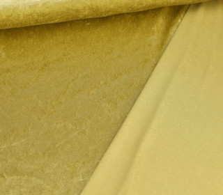 Velours - samtähnliche Textur - Crushed - 170g - Uni - Schimmernd - Gold