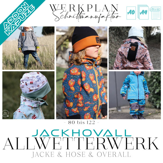 AllwetterWERK JACKHOVALL 3in1 | AddOn Kapuze | A0 & A4 inkl. Ebenen