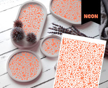 Neon Rub-On Sticker - Terrazzo - Orange - studio.mARTinchen - Tante Henni Rubon - vielfältig nutzbar