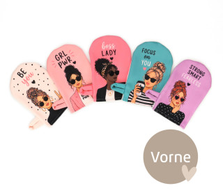 DIY-Paneel - GRL PWR - 5 Waschlappen / Waschbare Abschminktücher - Frottee - abby and amy