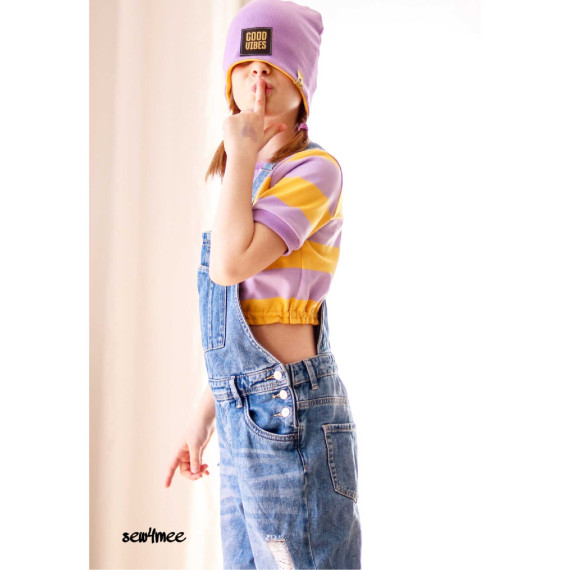 Sommersweat - Just Stripes! - Uni - Flieder