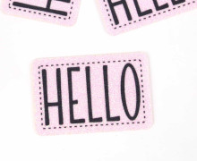 1 XXL GLITZERLABEL - Rosa - HELLO