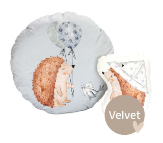Kissenstoff - DIY - Kissen-Set - Igelfreunde - Velvet - Treeebird - abby and amy