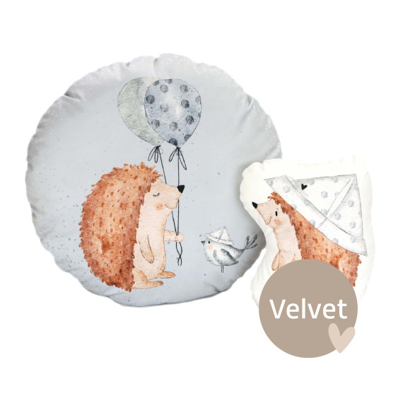 Kissenstoff - DIY - Kissen-Set - Igelfreunde - Velvet - Treeebird - abby and amy