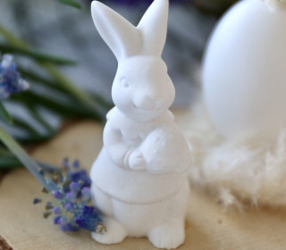 Silikon - Gießform - Osterhase - Dekohase - mit Osterei - Mädchen - vielfältig nutzbar